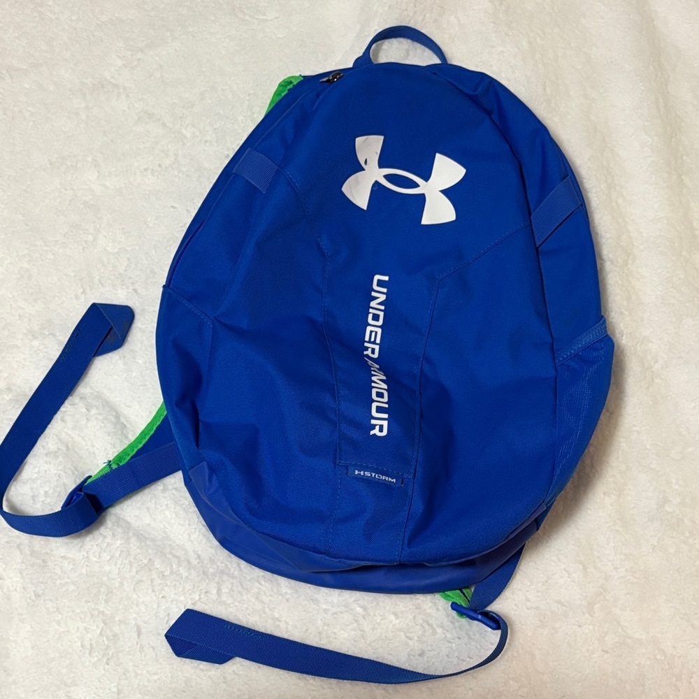 Under Armour Royal Blue Backpack with Green Accents